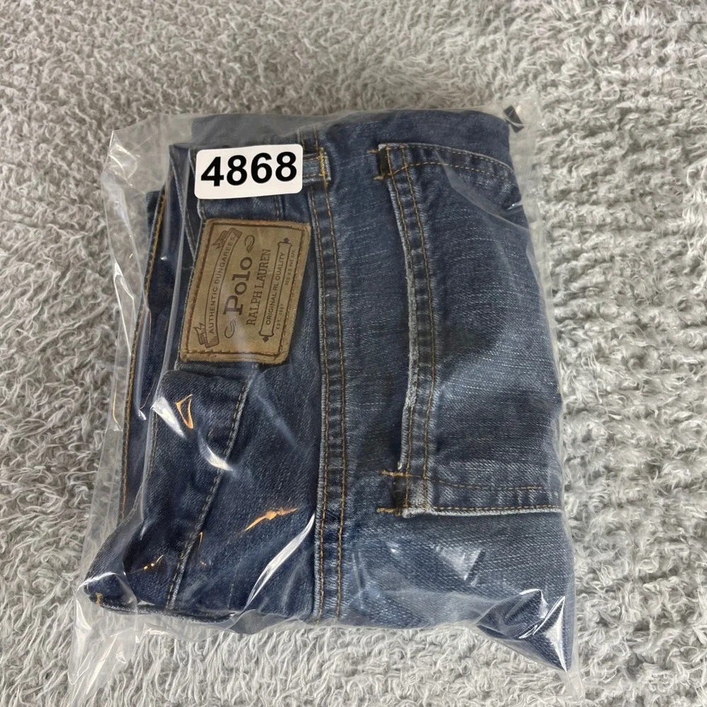Polo Ralph Lauren Authentic Dungarees Mens 36x30 Blue Straight Leg Denim Jeans